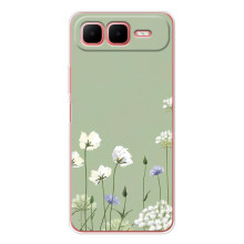 Чохол з квітковим принтом на Смарт 10 Плюс – Квіти на зеленому