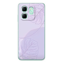 Чехол цветочный дизайн для Infinix Smart 10 Plus – Монстера фиолетовая