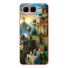 Чехол с картинками Майнкрафт для  – Город Майнкрафт