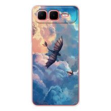 Чехол с принтом дракон Беззубик для  – Беззубик в небе