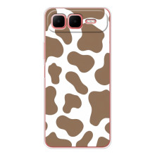 Чохол з принтом корови на Смарт 10 Плюс (Коричневий принт)
