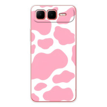 Чохол з принтом корови на Смарт 10 Плюс (Рожевий принт)