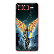 Чехол с украинским воином на Infinix Smart 10 Plus – Крылатый воин