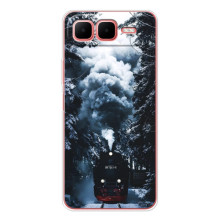 Новорічні, Святкові Чохли для Infinix Smart 10 Plus - 2024 год (Зимовий потяг)