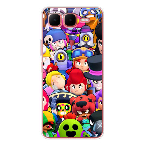 Силіконовый Чохол на Infinix Smart 10 Plus з картинкою Brawl Stars – Персонажі