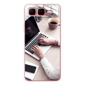 Силиконовый бампер (Работники) на Infinix Smart 10 Plus – Офисный работник