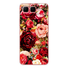 Силіконовий бампер з принтом (квіточки) на Смарт 10 Плюс (Букет квітів)