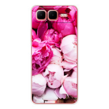 Силіконовий бампер з принтом (квіточки) на Смарт 10 Плюс (Півонії)