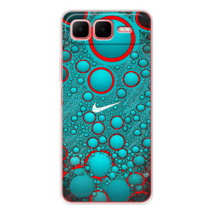 Силиконовый Чехол на Infinix Smart 10 Plus с картинкой Nike – Найк зеленый