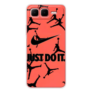 Силиконовый Чехол Nike Air Jordan на Смарт 10 Плюс (Just Do It)