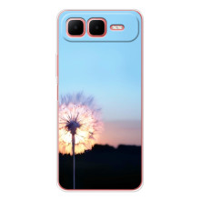 Силіконовий Чохол з кульбабками на Infinix Smart 10 Plus – Захід з кульбабкою