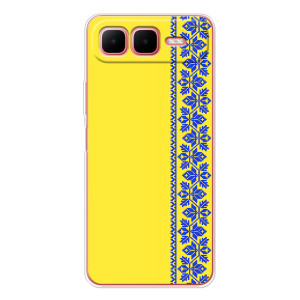 Силіконовый Чохол на Infinix Smart 10 Plus – Вишиванка на жовтому фоні