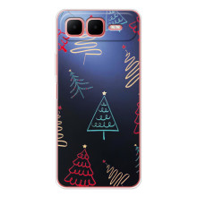 Зимние Чехлы для Смарт 10 Плюс - прозрачный фон (Рождественские елки)