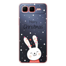 Зимние Чехлы для Смарт 10 Плюс - прозрачный фон (Рождественский заяц)