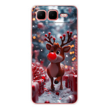 Яскравий чохол для Infinix Smart 10 Plus з Зимові Оленята – Олень серед подарунків