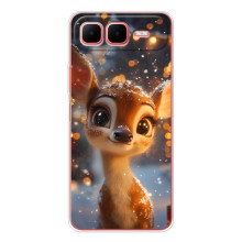 Яскравий чохол для Infinix Smart 10 Plus з Зимові Оленята – Оленятко серед герлянд