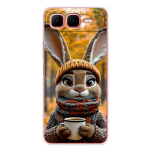 Печатный чехол «Зверята с кофе» для Infinix Smart 10 Plus – Зайчик с кофе