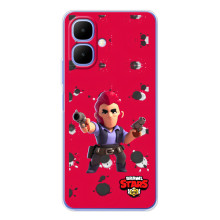 Бампер (ТПУ) з принтом Brawl Stars на Смарт 10 (Кольт на червоному)