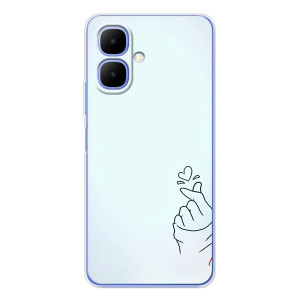 Чехлы (Знак сердечка) на Infinix Smart 10 – Сердце на голубом