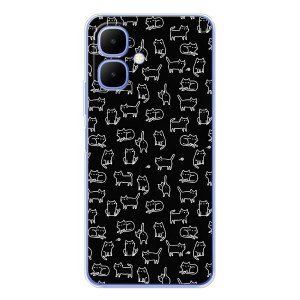 Чохол на тематику: Коти для Infinix Smart 10 – Котики на чорному