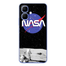 Силіконовый бампер з принтом "Наса" на Infinix Smart 10 – Nasa на місяці