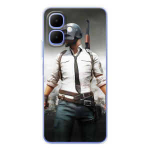 Силиконовый чехол с картинкой "Герой Pubg" на Infinix Smart 10 – Пабг