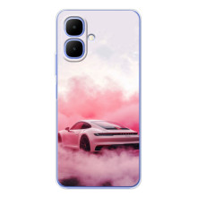 Чохол з авто Порше для Infinix Smart 10 – Рожевий Порше