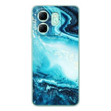 Мраморный чехол на Infinix Smart 10 (VPrint) (Голубой мрамор)