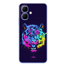 Силиконовый бампер с картинкой животных для Infinix Smart 10 (Тигр-Арт)