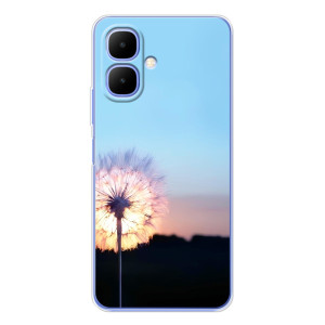 Силіконовий Чохол з кульбабками на Infinix Smart 10 – Захід з кульбабкою
