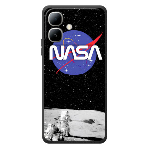 Силіконовый бампер з принтом "Наса" на Infinix Smart 20 – Nasa на місяці