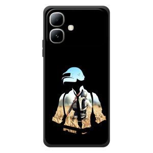 Силиконовый чехол с картинкой "Герой Pubg" на Infinix Smart 20 (Пубг мен)