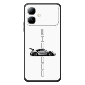 Чехол с авто Порше для Infinix Smart 20 – белый Порше