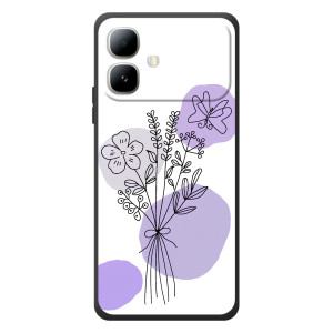 Силконовий чохол з принтом в квітах на Infinix Smart 20