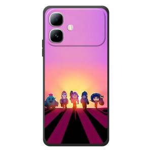 Силіконовый Чохол на Infinix Smart 20 з картинкою Brawl Stars – Персонажі на заході сонця