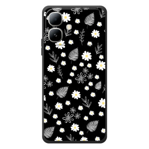 Чохли з тематикою "КВІТИ" на Infinix Smart 20 (цвітіння на чорному)