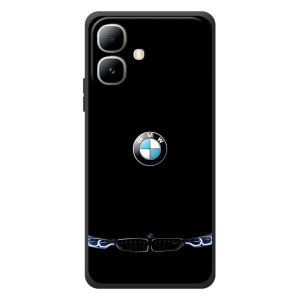 Силіконовий бампер з картинкою машини на Infinix Smart 20 (Чорний BMW)