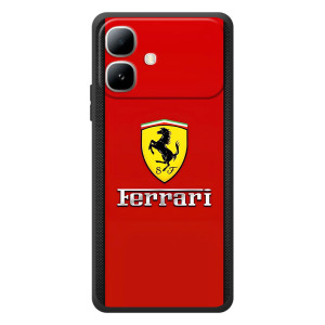 Силіконовий бампер з картинкою машини на Infinix Smart 20 (Ferrari Logo)