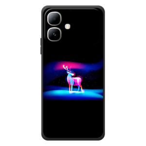 Силиконовый бампер с картинкой животных для Infinix Smart 20 (Яркий олень)