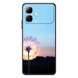 Силиконовый Чехол с одуванчиками на Infinix Smart 20 (Закат с одуванчиком)