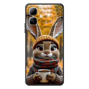 Печатный чехол «Зверята с кофе» для Infinix Smart 20
