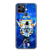 Чехлы для Infinix Smart 6 (Leo чемпион) (AlphaPrint) (Месси сборная)
