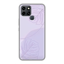 Чехол цветочный дизайн для Infinix Smart 6 – Монстера фиолетовая
