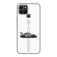 Чохол з авто Порше для Infinix Smart 6 – білий порше