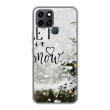 Новогодние, Праздничные Чехлы для Infinix Smart 6 - 2024 год – Let it snow