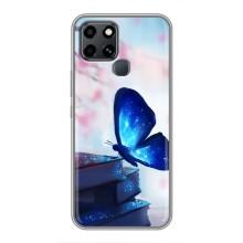 Силіконовий бампер з картинкою звірів для Infinix Smart 6 (Метелик синій)