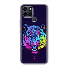 Силіконовий бампер з картинкою звірів для Infinix Smart 6 (Тигр-Арт)