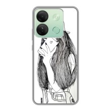 Чехол с печатью для Infinix Smart 7 HD - (Мода) (AlphaPrint) (Фото девочки)