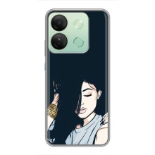Чехол с печатью для Infinix Smart 7 HD - (Мода) (AlphaPrint) (Красивая девочка)