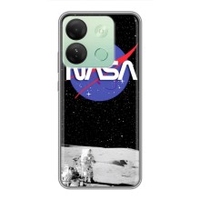 Силіконовый бампер з принтом "Наса" на Infinix Smart 7 HD (Nasa на місяці)